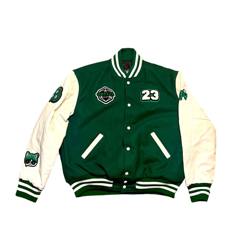 Odesza Wool and Leather Bomber Jacket